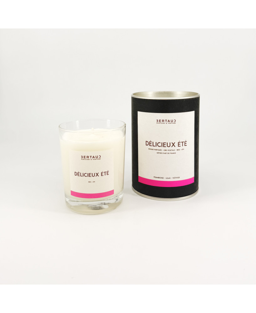 Délicieux été - Bougie Framboise & Lilas