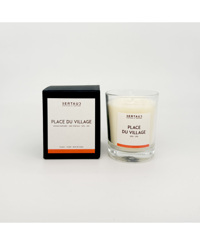 Place du village - Bougie Tilleul & Tulipe (125g)