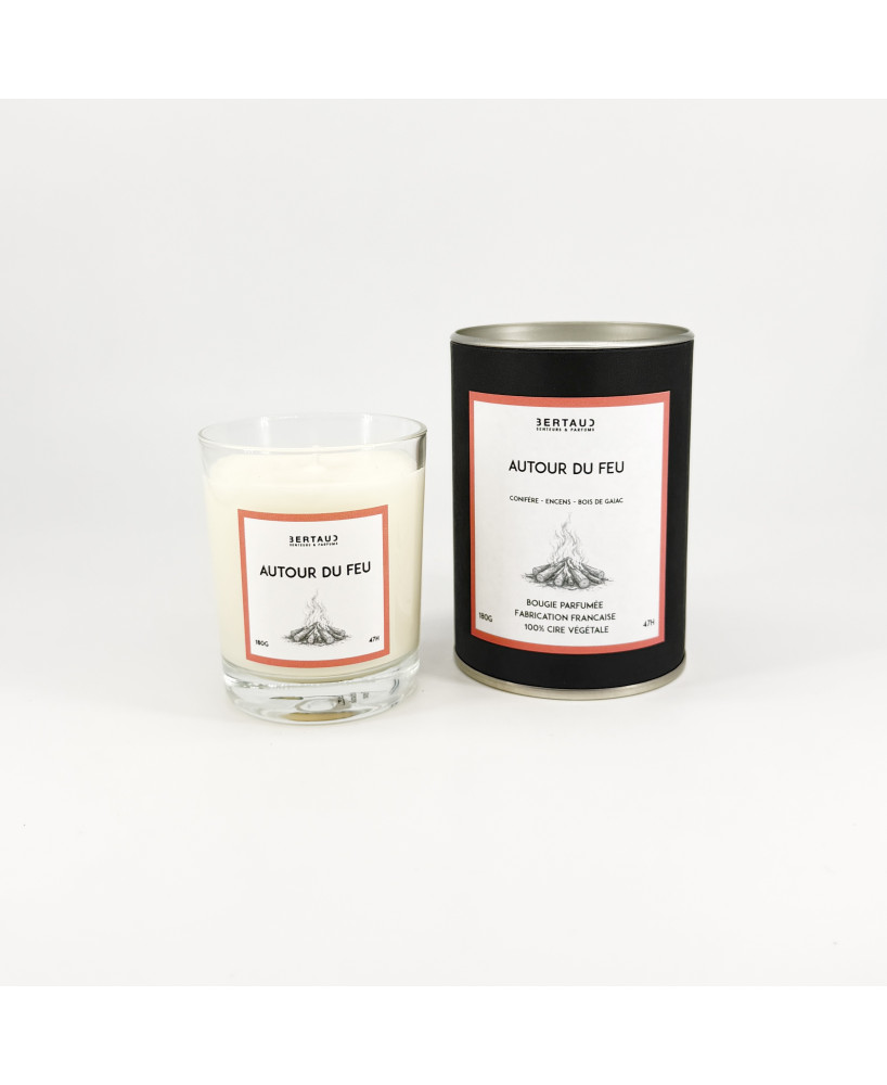Autour du feu - Bougie Feu de bois