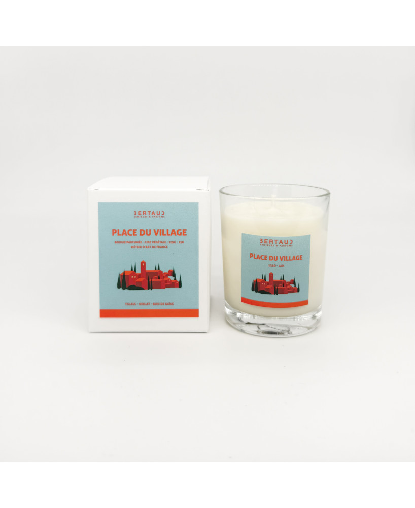 Place du village - Bougie Tilleul & Oeillet (125g)