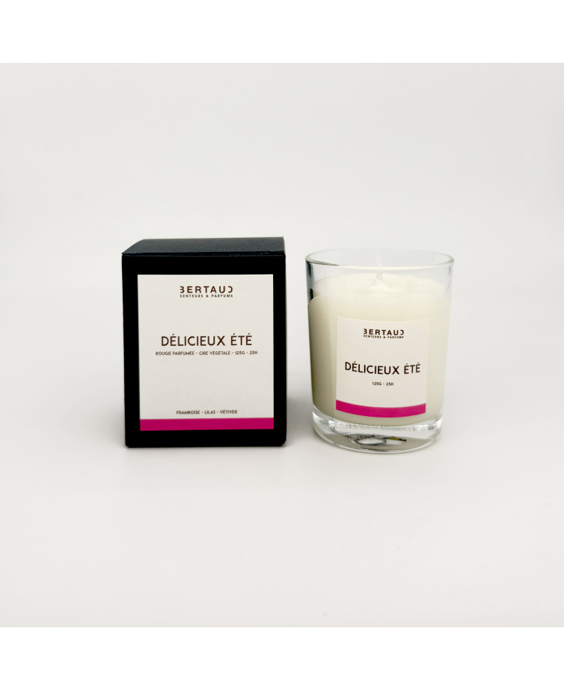 Délicieux été - Bougie Framboise & Lilas (125g)