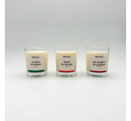 Trio de bougies parfumées Palo Santo, Tilleul, Santal